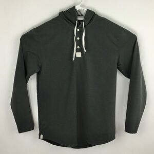 Bylt men’s Drop Cut Long Sleeve Hooded Henley large